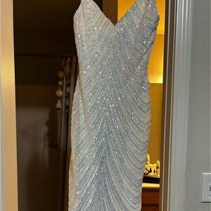 Windsor White and Silver Sequin Dress